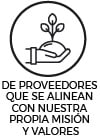 Proveedores que se alinean con nuestra propia misión y valores